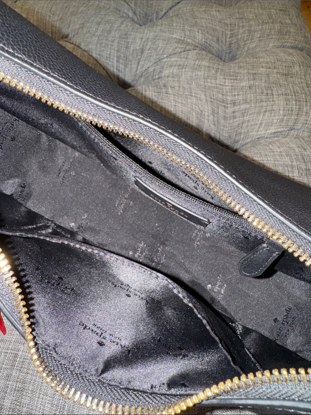 Kate Spade Bag Kayla Crescent Black Leather Shoulder Bag - Picture 11 of 17